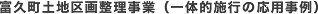 富久町土地区画整理事業（一体的施行の応用事例）